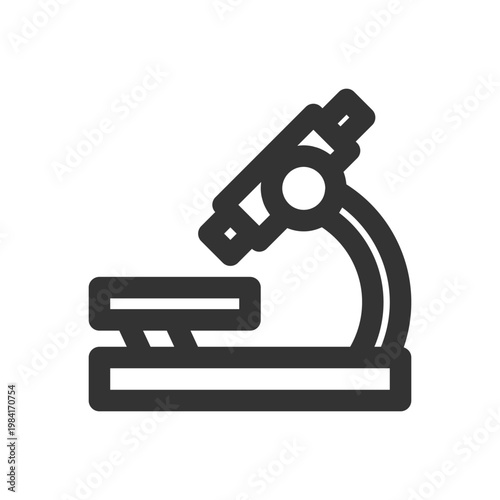 Microscope icon symbol for science and research microscope research analysis