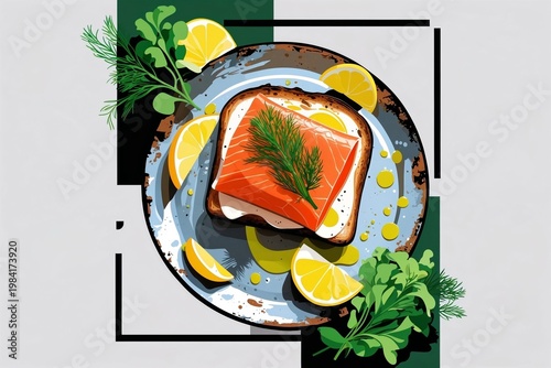 Toast with Salted Salmon