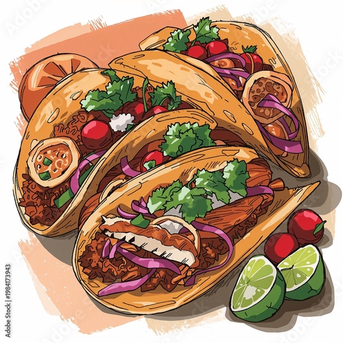Taco with Fresh Herbs