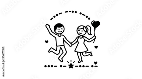 Joyful Couple Celebrating Love and Happiness