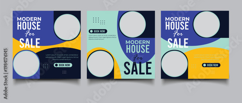 Real Estate Social Media Post Template, Editable Banner Template With Dream Home Post Social