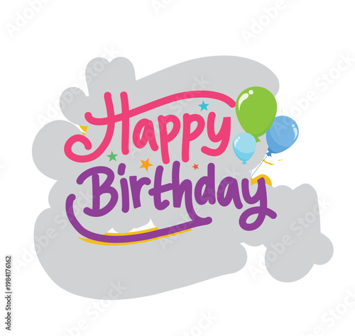 Happy Birthday word in design 