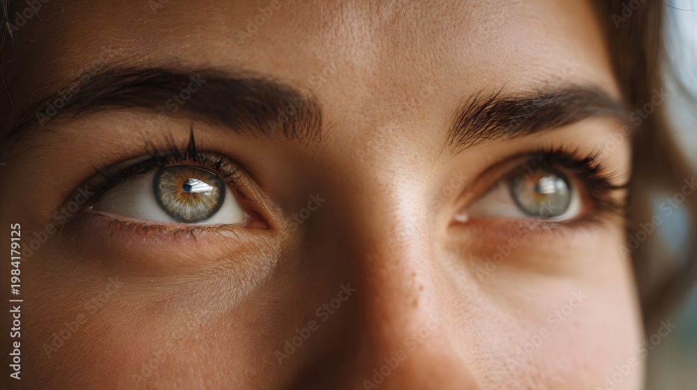 Fototapeta premium A detailed intense close up portrait capturing the deep emotional nuance and mesmerizing gaze of the eyes