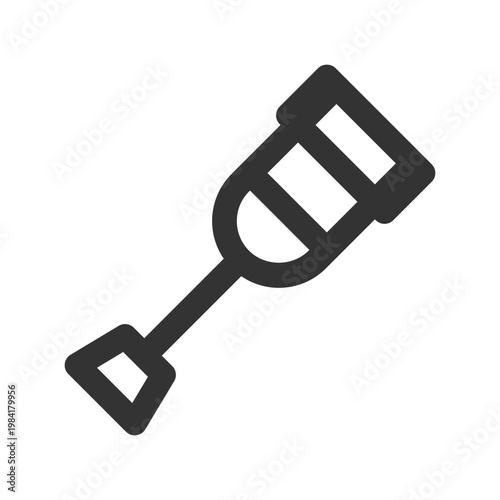 Crutch icon medical aid for mobility support mobility disability recovery