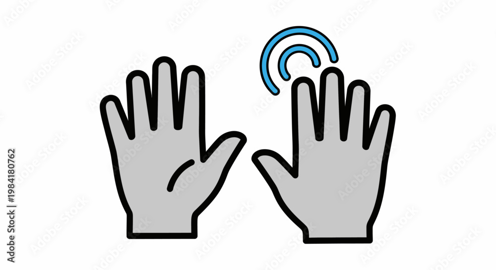 Fototapeta premium Two hands with palm facing forward.