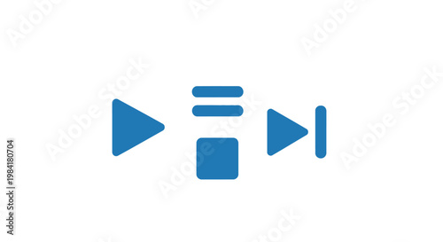 Media player control button icons.