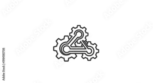 Gear bicycle icon symbol design.