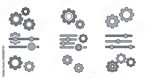 Collection of assorted metal gears.