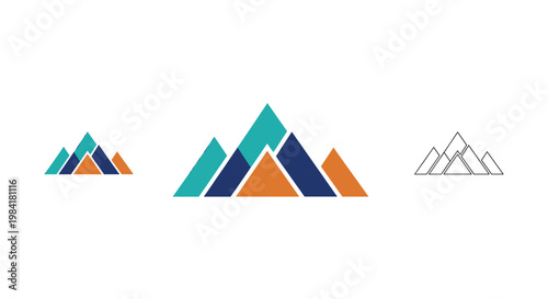 Vibrant geometric shapes create a dynamic and optimistic design, perfect for marketing materials, presentations, and adding a modern touch to your dig