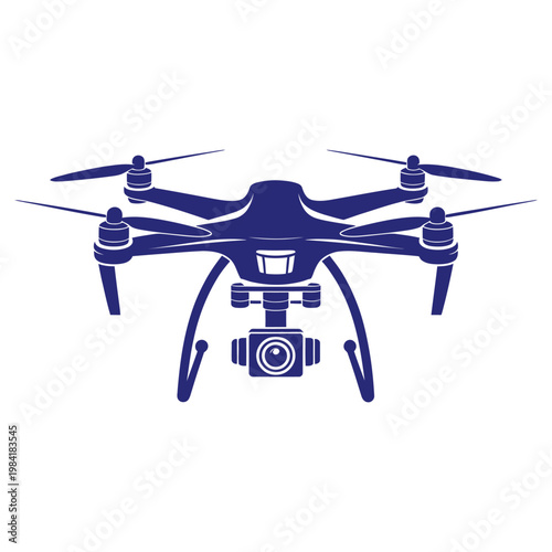 A quadcopter drone equipped with a camera for aerial photography and videography