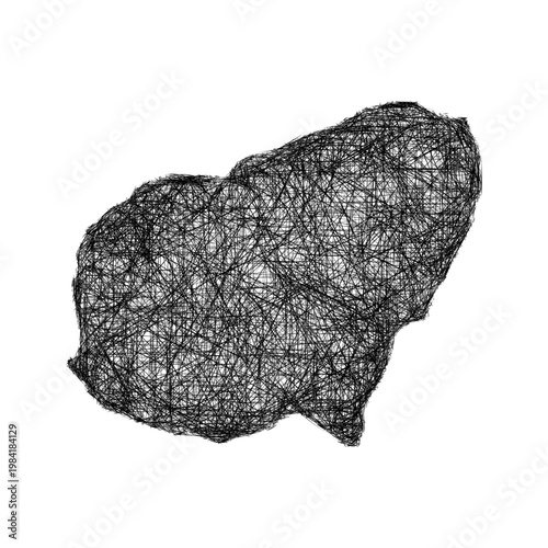 Sketch Usak outline map design