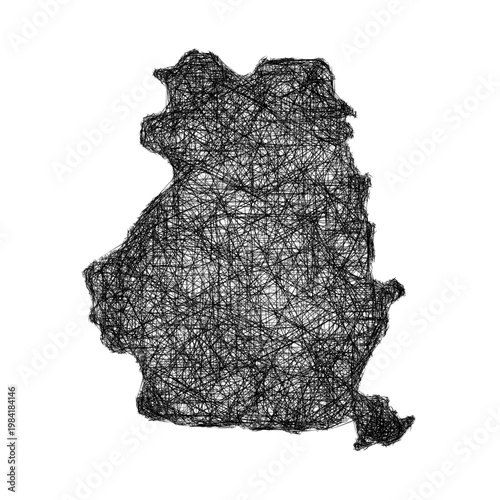 Sketch Van outline map design