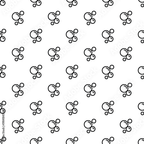 Soap bubbles washing foam seamless pattern background