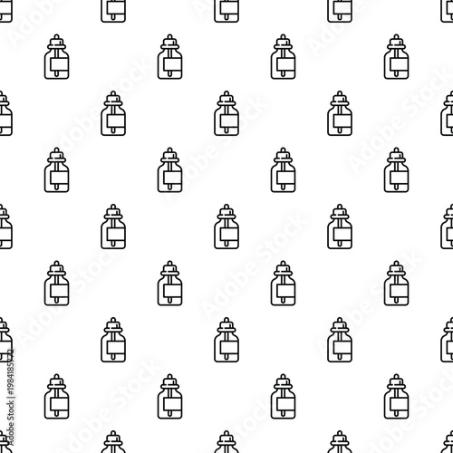 Repeating dropper bottle icon pattern representing skincare, healthcare and beauty products