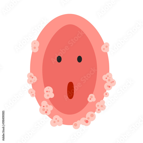 Genital warts. HPV infection concept
