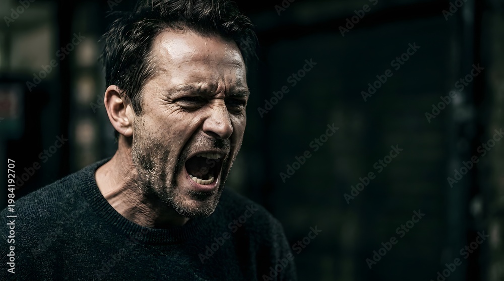 Fototapeta premium portrait of a young man angry