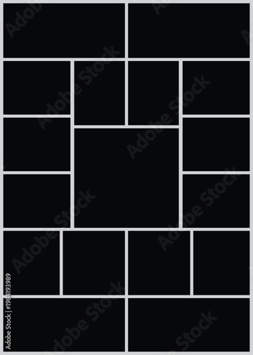 Family Photo Collage Grid Template