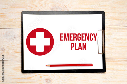 emergency plan documents in paper binder