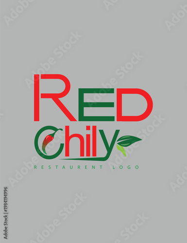 Premium Red Chily Restaurant Logo Design.