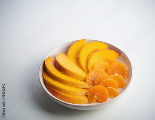 bowl of mango cubes