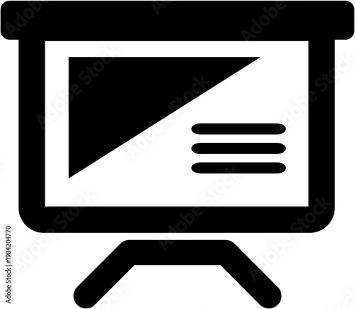 Screen displays presentation on board