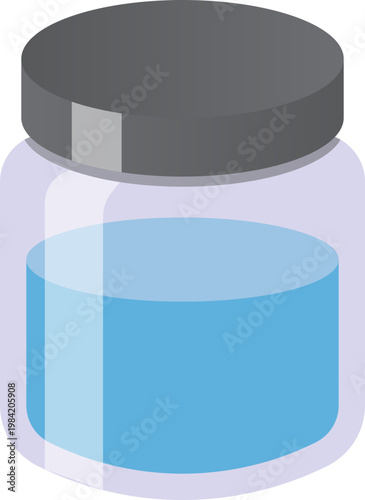 Water Bottle Minimal Illustration