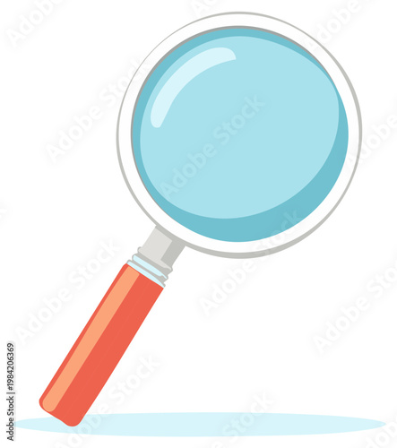 Magnifying glass illustration, tool to zoom in, explore, search, inspect, investigate, clarity