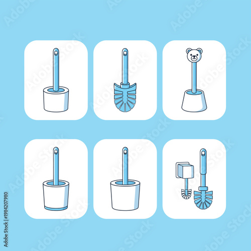 Set of modern vector illustrations of diverse pink-handled spoons including tablespoons, soup ladles, small scoops and a charming cat-faced decorative spoon for kitchen use.