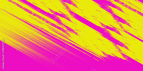 Grunge brush Neon colored urban punk background with halftone texture neon scratch