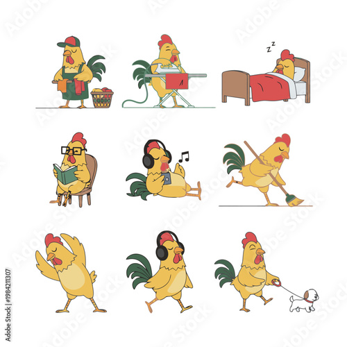 Set of vector illustrations featuring diverse light blue-handled forks including classic tines, a cheerful character-faced fork and a unique smiling spoon for dining, children and household use.