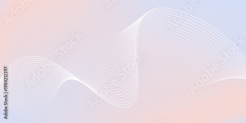 Vector pastel purple gradient background with white subtle wavy lines - futuristic minimalist vector illustration. digital elegant. texture