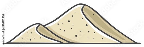 Stylized Desert Dunes Illustration Sandscape Desert Scenery Background Texture Patterns