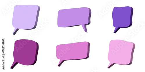 3d speech bubble Blank empty message box Textbox frame for banners, price tags, stickers, design