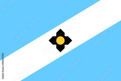 Flag of Madison, Wisconsin, city symbol, flat vector illustration.