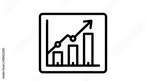 Increasing business growth chart graph.