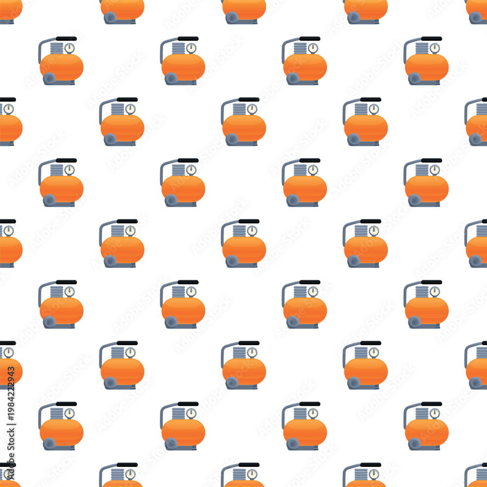 Obraz premium Air compressors forming a repeating pattern, representing tool and equipment concepts