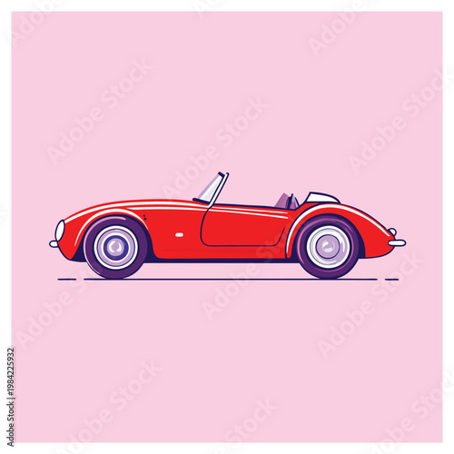 retro car vector illustration