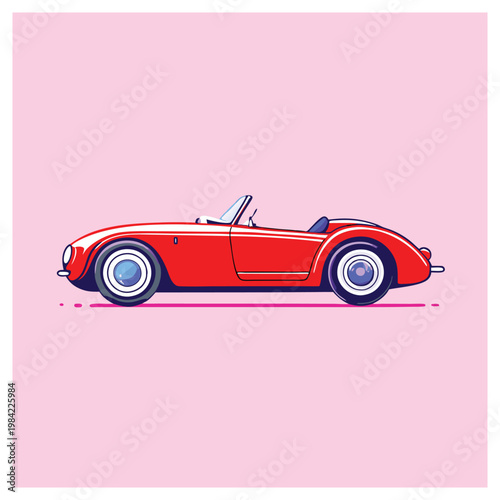 red car vector illustration