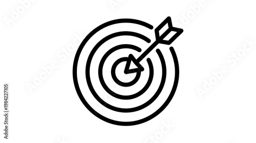 Bullseye Target with Arrow Mark.