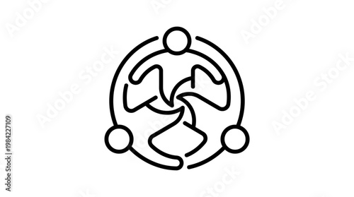 People teamwork unity collaboration symbol.
