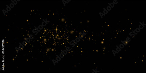 Radiant Golden Dust Texture with Sparkle Overlay PNG
