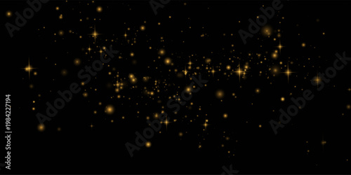 Shimmering Gold Sparkles Cloud with Light Effect PNG
