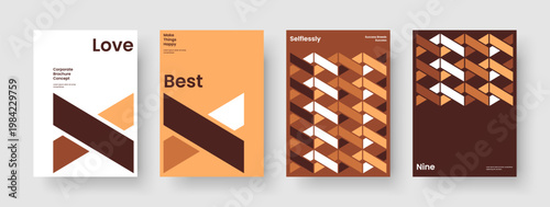 Modern Report Template. Geometric Brochure Layout. Creative Book Cover Design. Poster. Background. Business Presentation. Flyer. Banner. Journal. Leaflet. Magazine. Handbill. Catalog. Newsletter