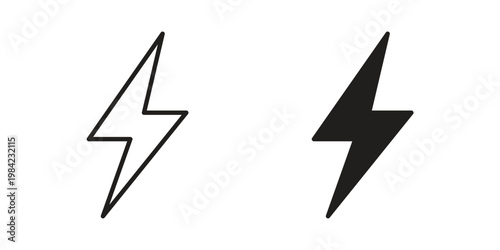 Energy icon simple black and white line and clip art illustrations