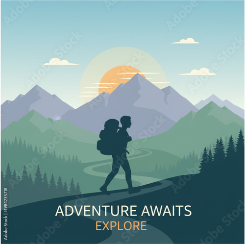 hiking in the mountains