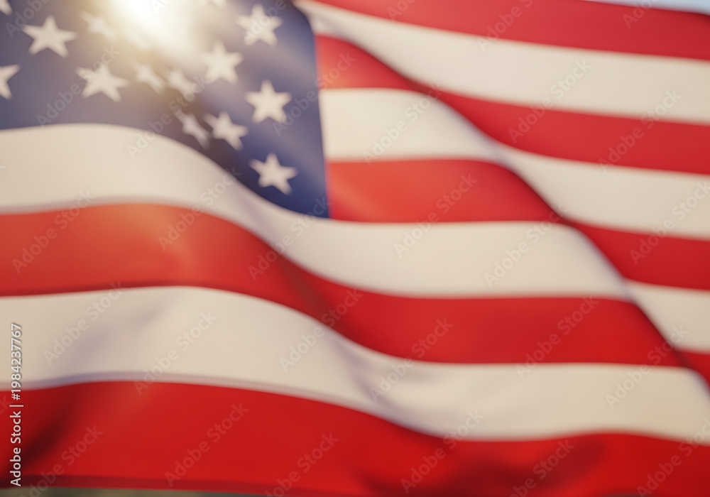 Obraz premium Waving american flag a symbol of freedom and national pride stars and stripes in motion