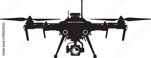 Drone, aerial, vector drone, black drone, camera drone, silhouette