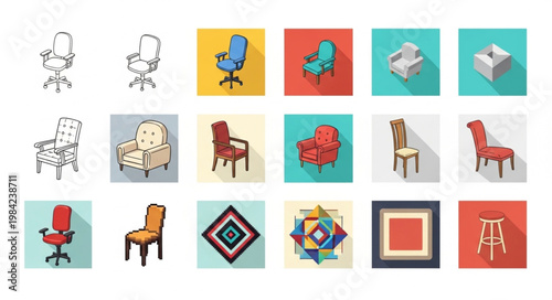 Collection of chairs and seating furniture in various styles.