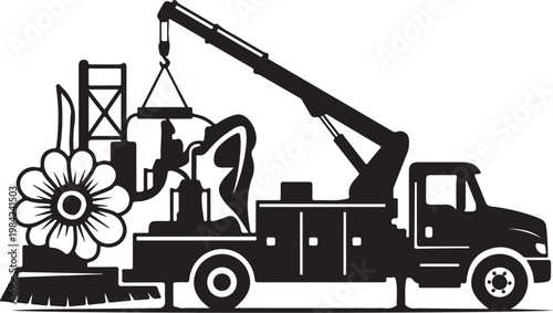 Food cart, bicycle vendor, black silhouette, street food, urban icon