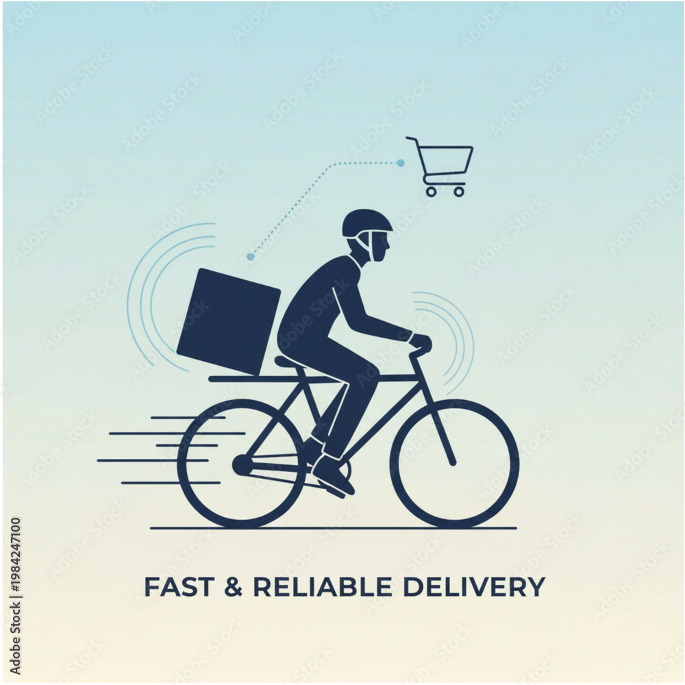 Naklejka premium man riding bicycle